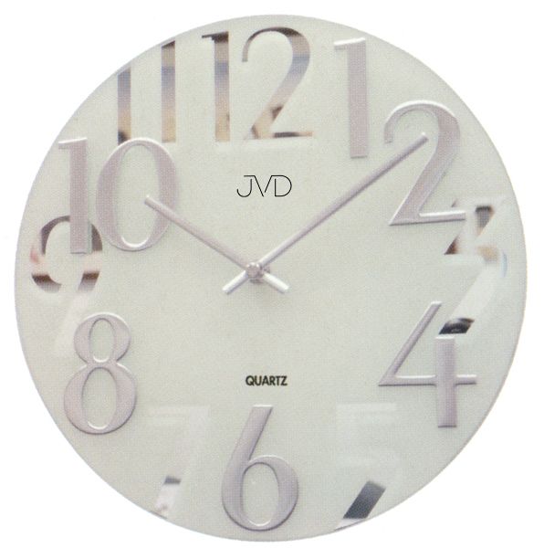 Luxusní moderní zrcadlové šedé hodiny JVD design HT101.3