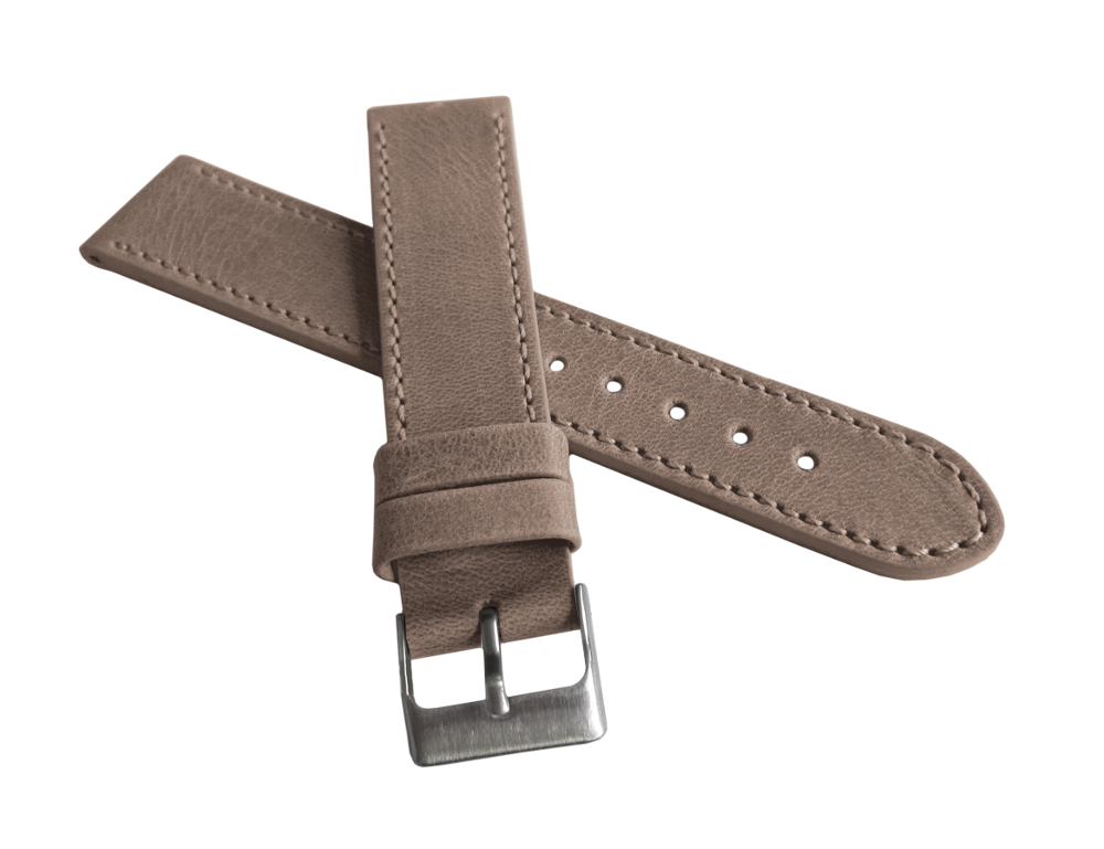 Béžový prošitý řemínek LAVVU SPORT z luxusní kůže Top Grain - 22mm LSAUF22