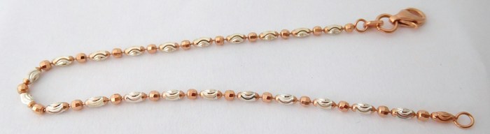 Klenoty Budín Moderní stříbrný řetízek rhodiovaný s růžovým zlacením v délce 45 cm/4,89gr 0305273