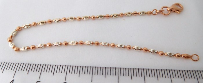 Klenoty Budín Moderní stříbrný řetízek rhodiovaný s růžovým zlacením v délce 50 cm/5,50 gr 0305273