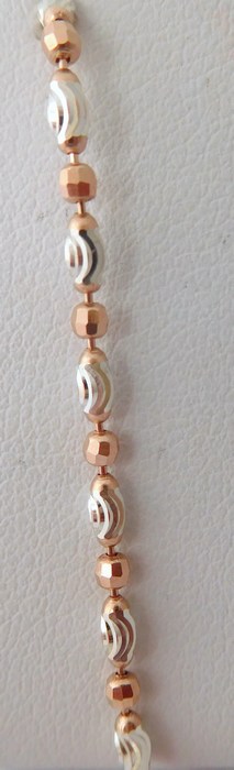 Klenoty Budín Moderní stříbrný řetízek rhodiovaný s růžovým zlacením v délce 50 cm/5,50 gr 0305273