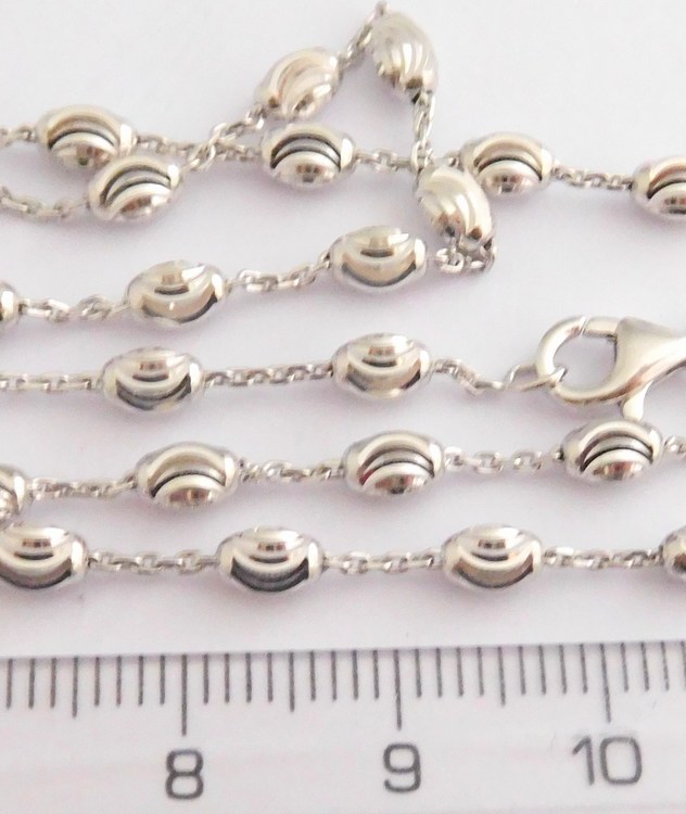 Klenoty Budín Stříbrný řetízek rhodiovaný s gravírováním 50cm 925/1000 6,08gr 030118200099