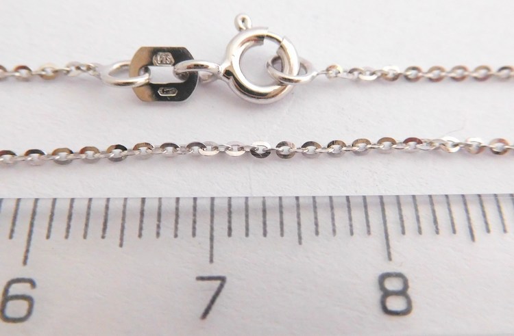 Klenoty Budín Zlatý přívěškový řetízek z bílého zlata ANKER 50cm 585/1,05gr HK6267