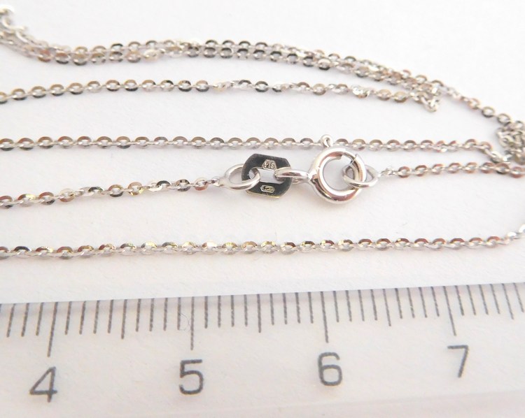 Klenoty Budín Zlatý přívěškový řetízek z bílého zlata ANKER 50cm 585/1,05gr HK6267