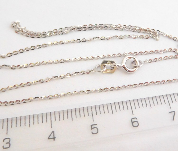 Klenoty Budín Zlatý přívěškový řetízek z bílého zlata ANKER 50cm 585/1,05gr HK6267