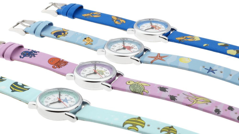 JVD Dětské šedé náramkové hodinky JVD J7199.8 - mořský svět