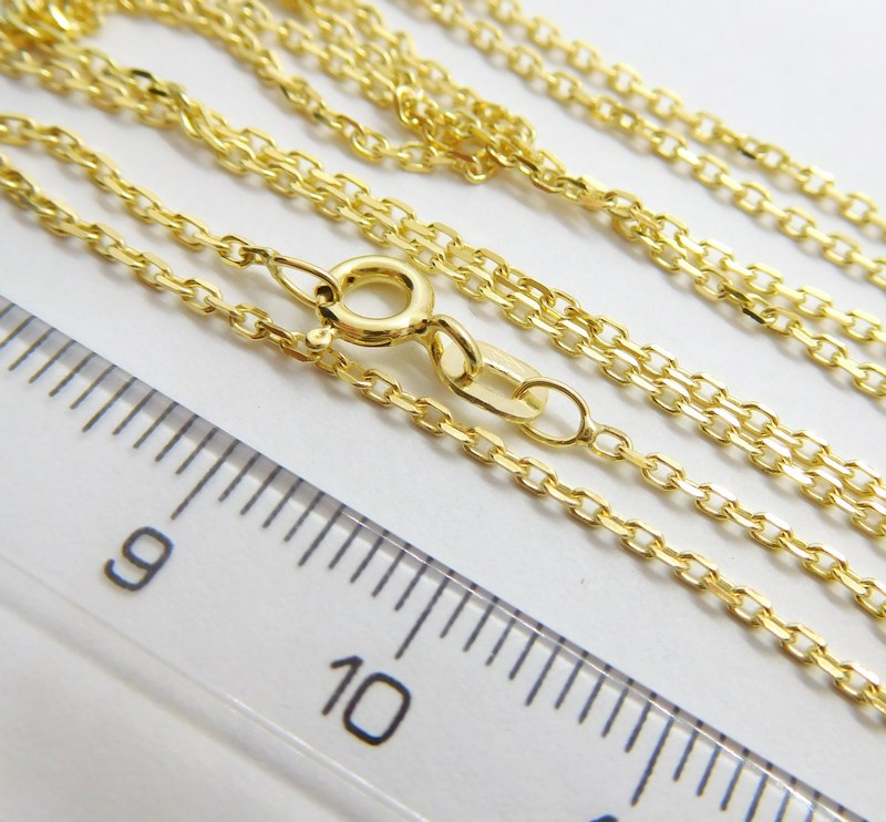 Klenoty Budín Pevný prodloužený přívěskový zlatý řetízek (očka) 585/2,74gr 55cm H6006