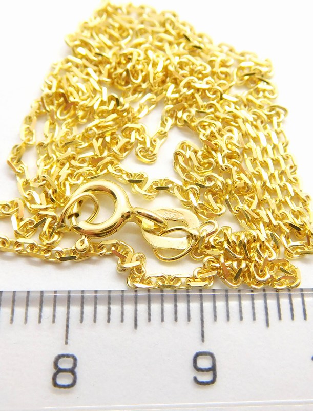 Klenoty Budín Pevný prodloužený přívěskový zlatý řetízek (očka) 585/2,74gr 55cm H6006