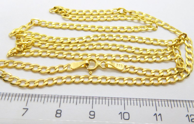 Klenoty Budín Mohutný prodloužený pánský zlatý řetěz (řetízek) PANCER 585/3,94gr 55cm HK6021