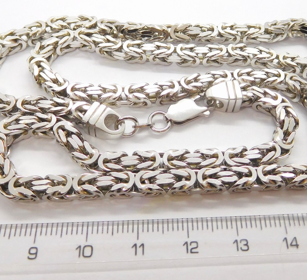 Klenoty Budín Mohutný pánský stříbrný rhodiovaný řetěz - královská vazba 50cm 925/1000 47,50gr 030364400024