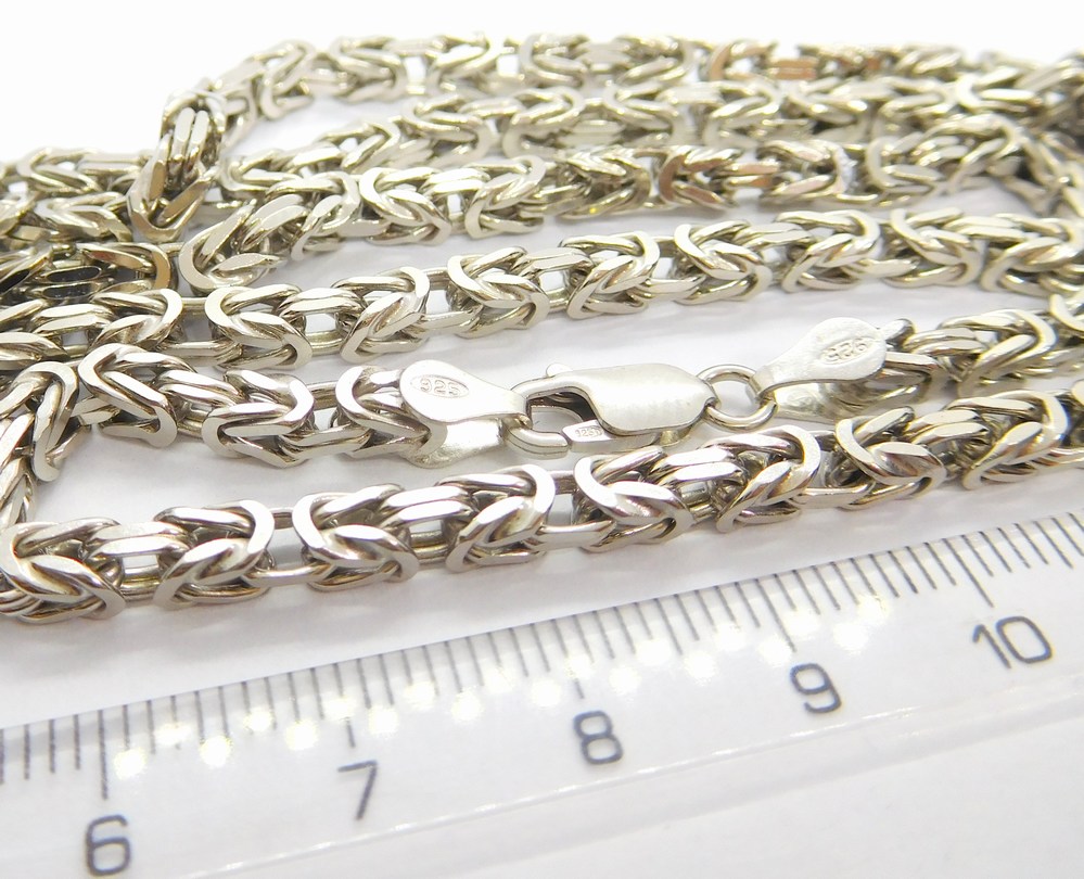 Klenoty Budín Mohutný pánský stříbrný rhodiovaný řetěz - královská vazba 55cm 925/1000 30,50gr 031117800003