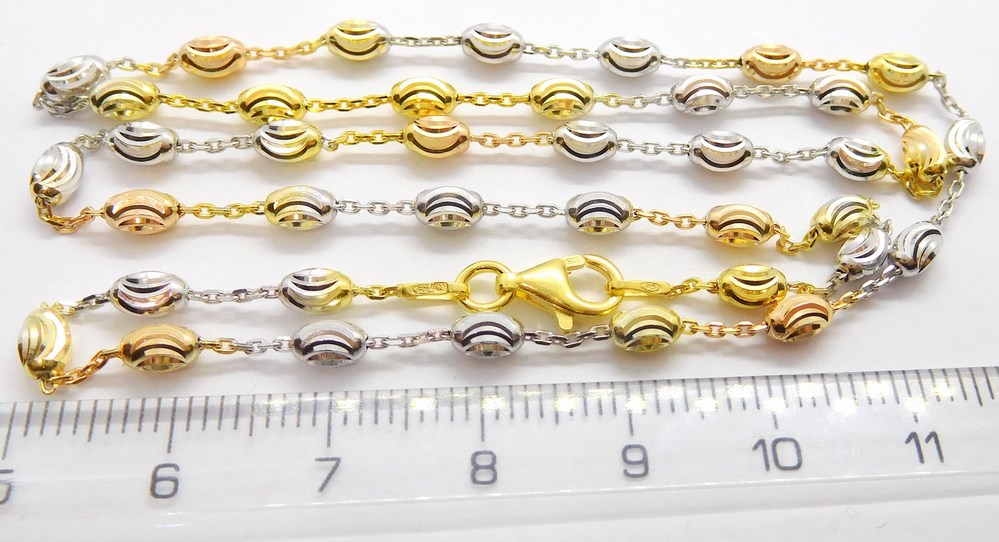 Klenoty Budín Dámský gravírovaný stříbrný řetízek (zlatá,růžová,stříbrná) 925/1000 42cm 031047500005