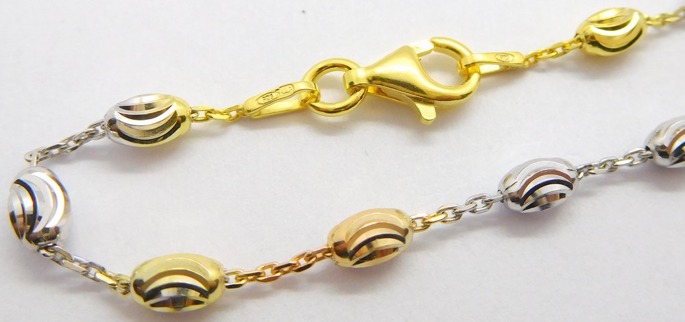 Klenoty Budín Dámský gravírovaný stříbrný náramek (zlatá,růžová,stříbrná) 925/1000 18cm 031047300007