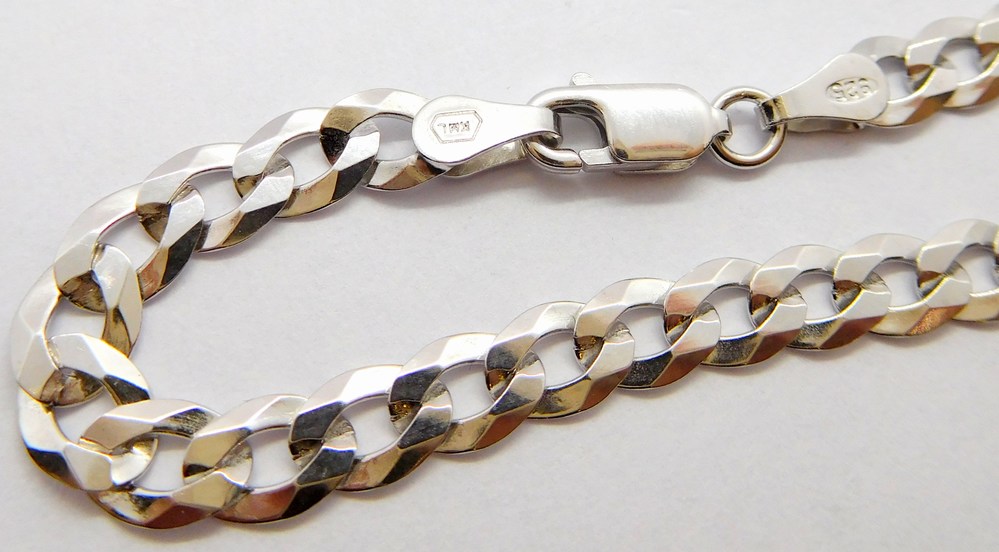 Klenoty Budín Mohutný pánský stříbrný náramek PANCER 925/1000 3,80gr 20cm 030238100085