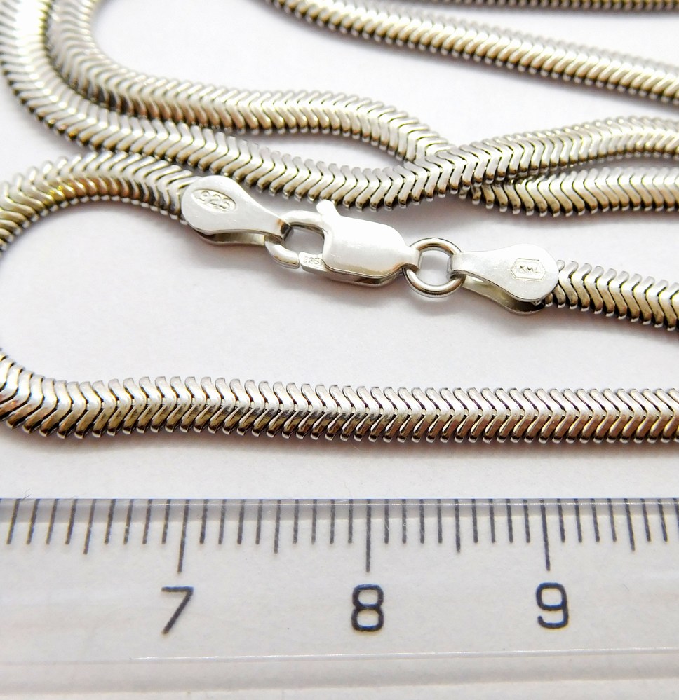 Klenoty Budín Dámský mohutný stříbrný rhodiovaný náramek HÁDĚ 19cm 925/1000 3,89gr 030562600018