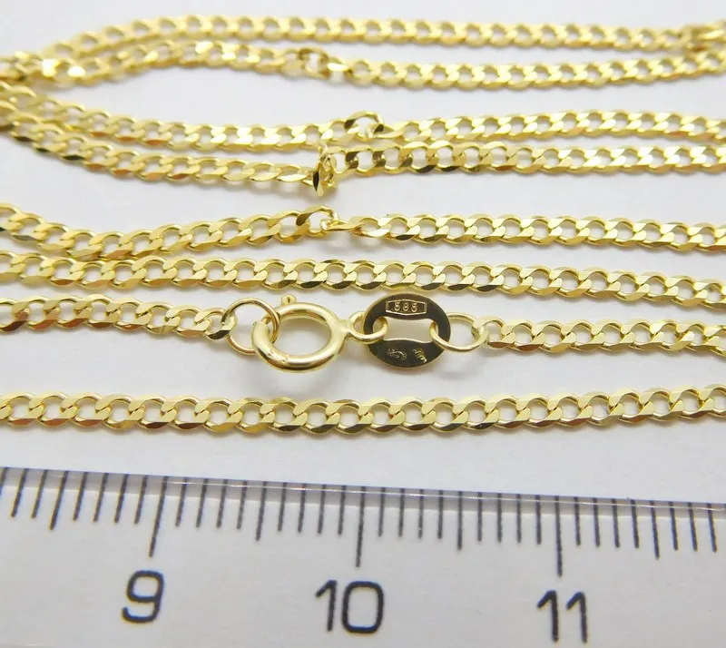 Klenoty Budín Prodloužený unisex zlatý řetízek ze žlutého zlata PANCER 585/2,54gr 55cm HK6084