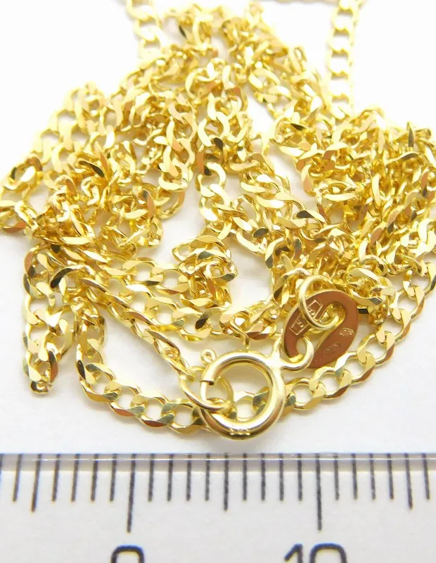 Klenoty Budín Prodloužený unisex zlatý řetízek ze žlutého zlata PANCER 585/2,54gr 55cm HK6084