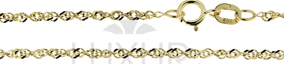 Klenoty Budín Dámský zlatý náramek ze žlutého zlata TWIST 585/1,05gr 18cm 3040003