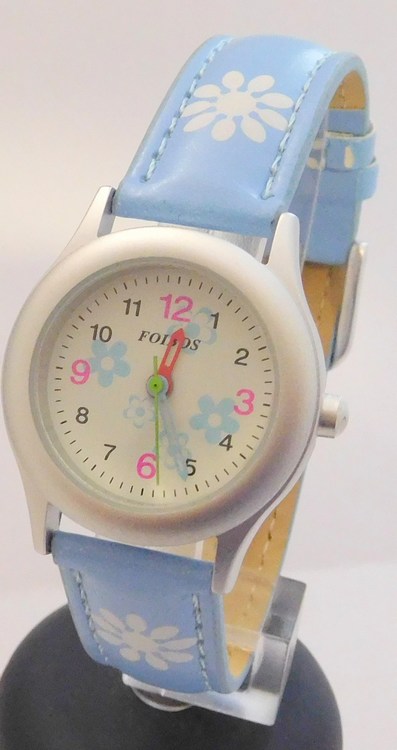 Foibos Světle modré dětské hodinky Foibos CK1567.8 s barevnými motivy