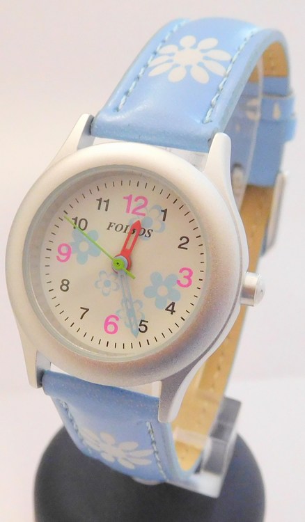Foibos Světle modré dětské hodinky Foibos CK1567.8 s barevnými motivy