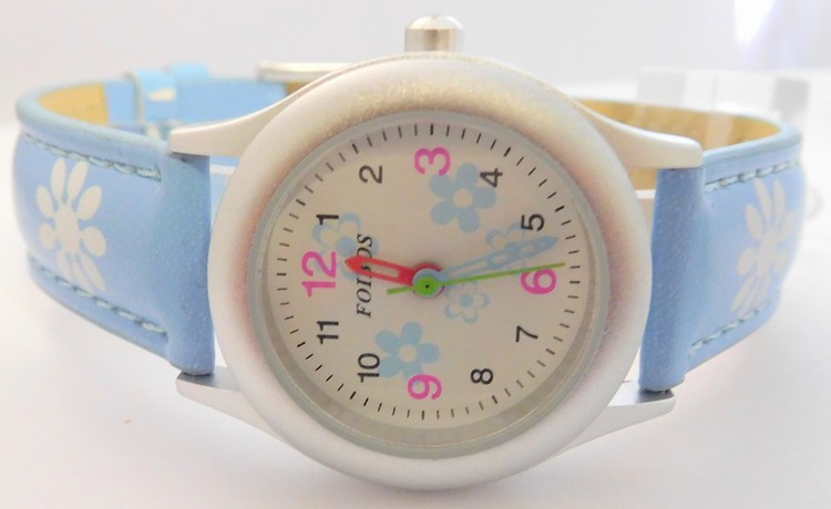 Foibos Světle modré dětské hodinky Foibos CK1567.8 s barevnými motivy