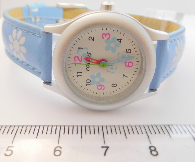 Foibos Světle modré dětské hodinky Foibos CK1567.8 s barevnými motivy