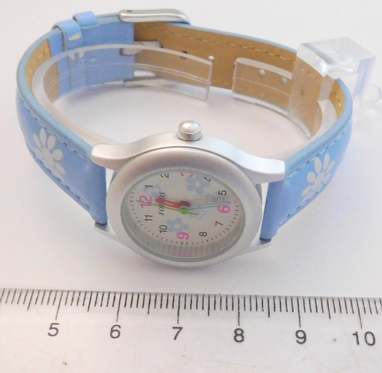 Foibos Světle modré dětské hodinky Foibos CK1567.8 s barevnými motivy