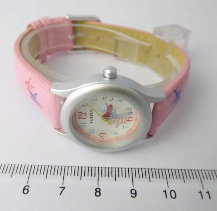 Foibos Růžové dívčí dětské hodinky Foibos CK1567.4 s barevnými motivy
