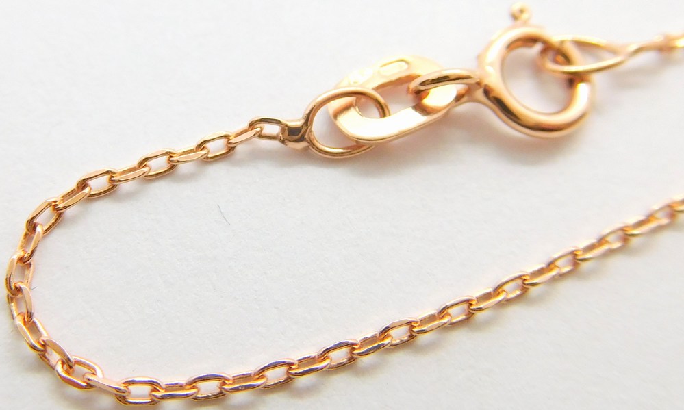 Klenoty Budín Dámský zlatý řetízek z růžového zlata 585/1,30gr 45cm HK6116