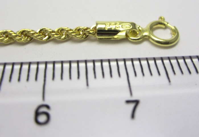 Klenoty Budín Mohutný zlatý dámský řetízek (VALIS) 585/3,59gr 45 cm HK6124