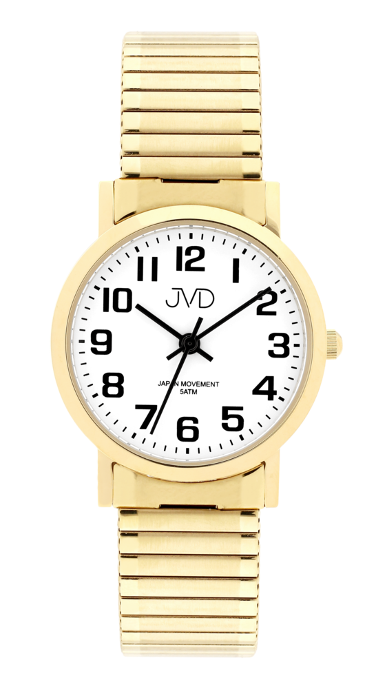 JVD Dámské módní ocelové hodinky na černém řemínku JVD J4061.11