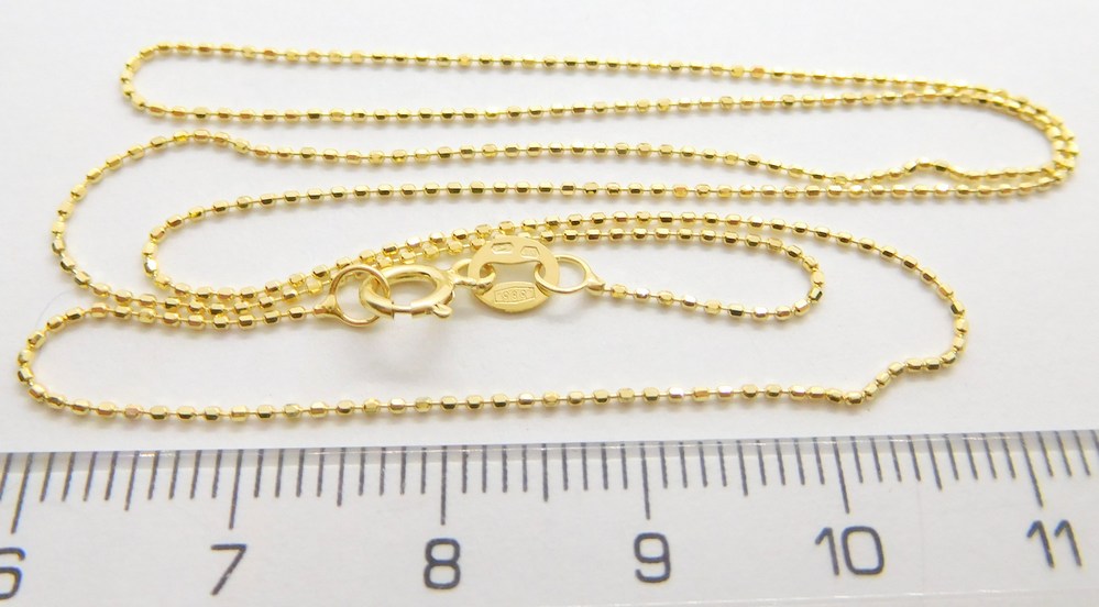 Klenoty Budín Dámský zlatý přívěskový řetízek 585/1,22gr 50cm HK6230