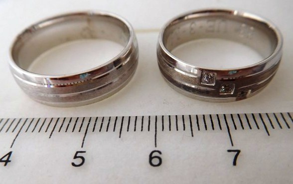 Exkluzivní zlaté snubní prsteny Couple 585/1000 s diamanty 65UE3M