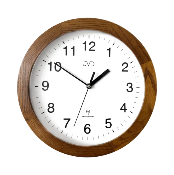 JVD Dřevěné rádiem řízené nástěnné hodiny JVD NR19019.2