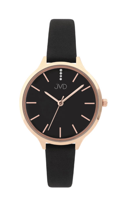 JVD Dámské módní designové hodinky JVD JZ201.6 s řemínkem z pravé kůže