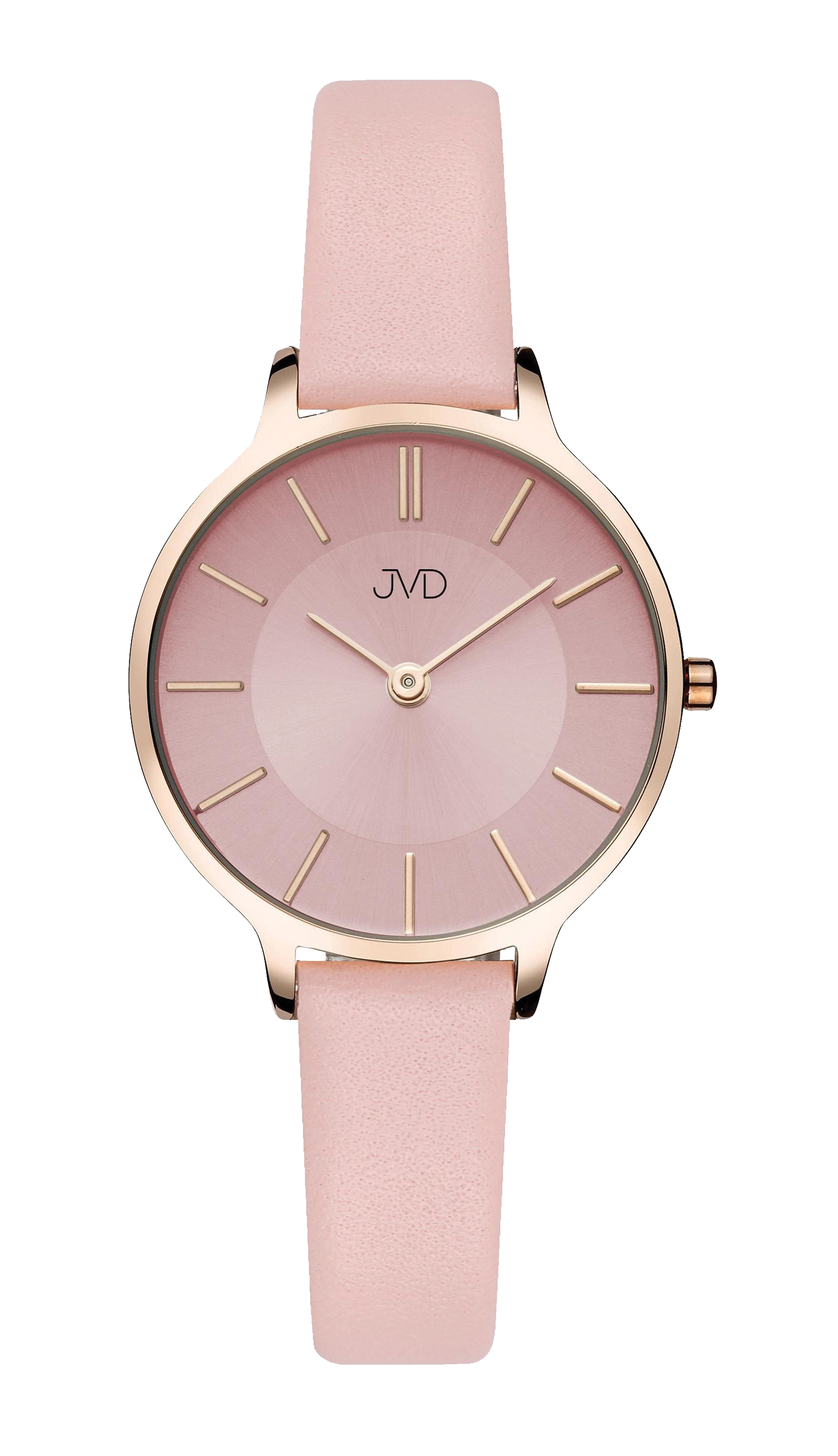 Dámské módní designové hodinky JVD JZ202.6 s řemínkem z pravé kůže
