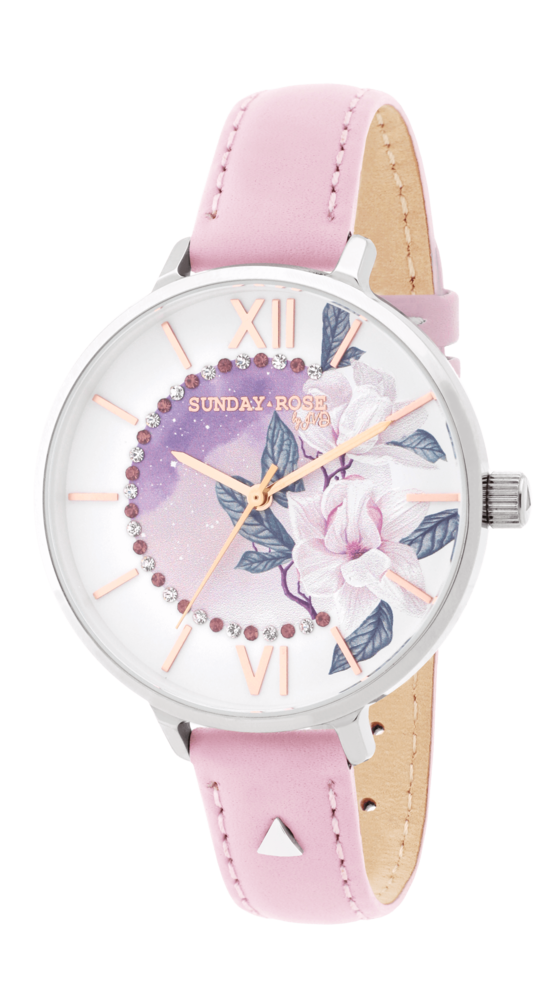 SUNDAY ROSE Dámské luxusní designové hodinky SUNDAY ROSE Day Dream Leather SUN-E10
