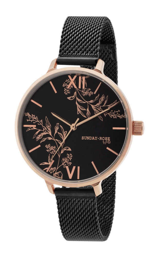 SUNDAY ROSE Dámské luxusní designové hodinky SUNDAY ROSE Dark Spring SUN-S29