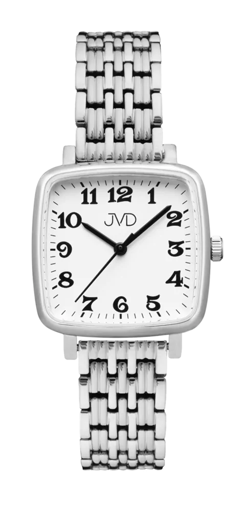JVD Dámské čitelné náramkové ocelové hranaté hodinky JVD J4196.1