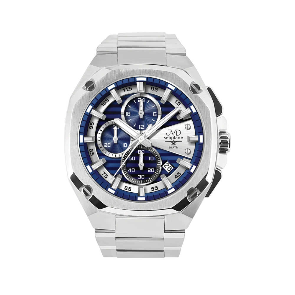 JVD Pánské ocelové vodotěsné ocelové hodinky - chronograf JVD JE1015.3