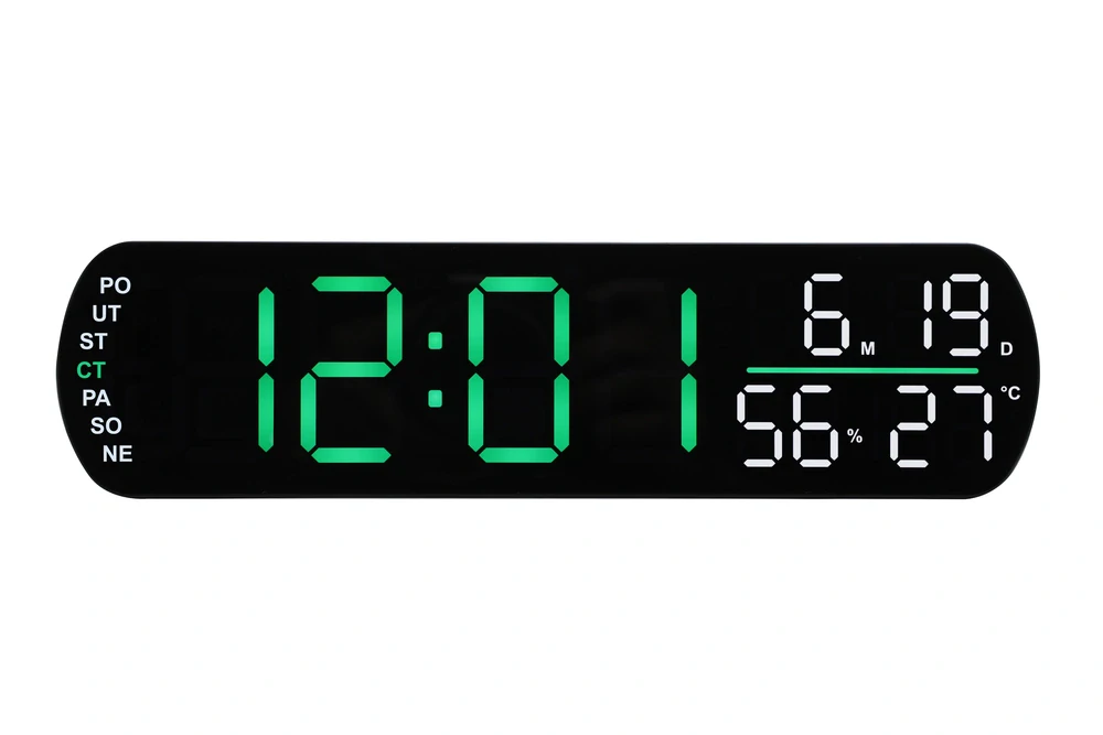 JVD Digitální moderní budík do el. sítě JVD SB5512.4 se zelenými LED číslicemi
