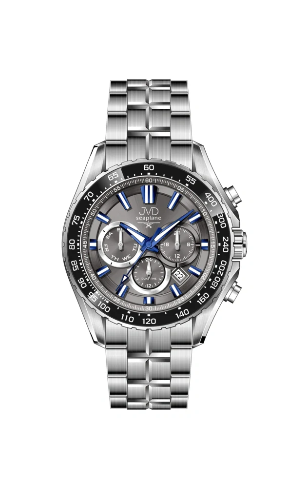 JVD Pánské ocelové vodotěsné ocelové hodinky - chronograf JVD JE1016.1