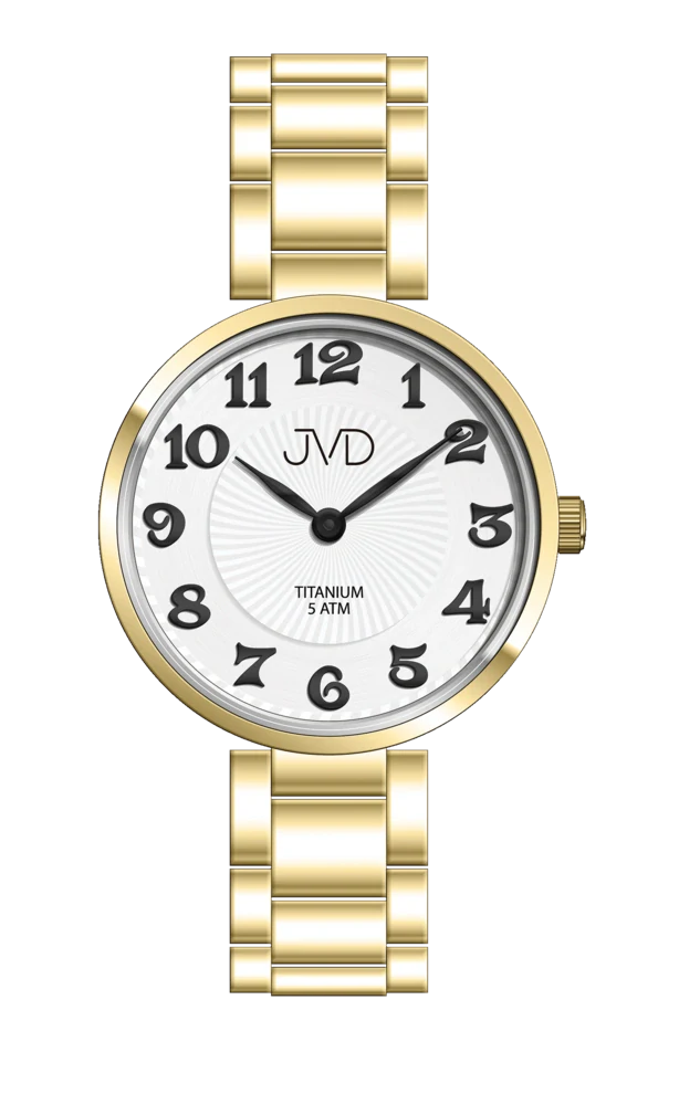 JVD Dámské luxusní zlacené titanové hodinky JVD J5033.2