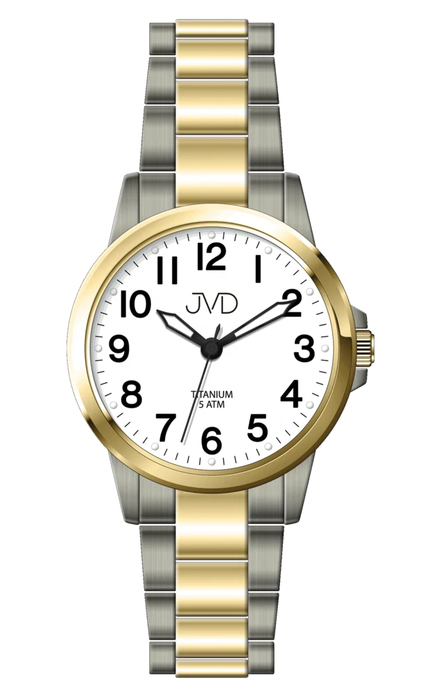 JVD Dámské luxusní zlacené titanové hodinky JVD J5035.2