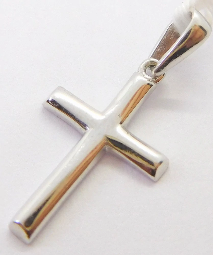 Klenoty Budín Zlatý přívěsek z bílého zlata - křížek 585/0,57gr HK3258