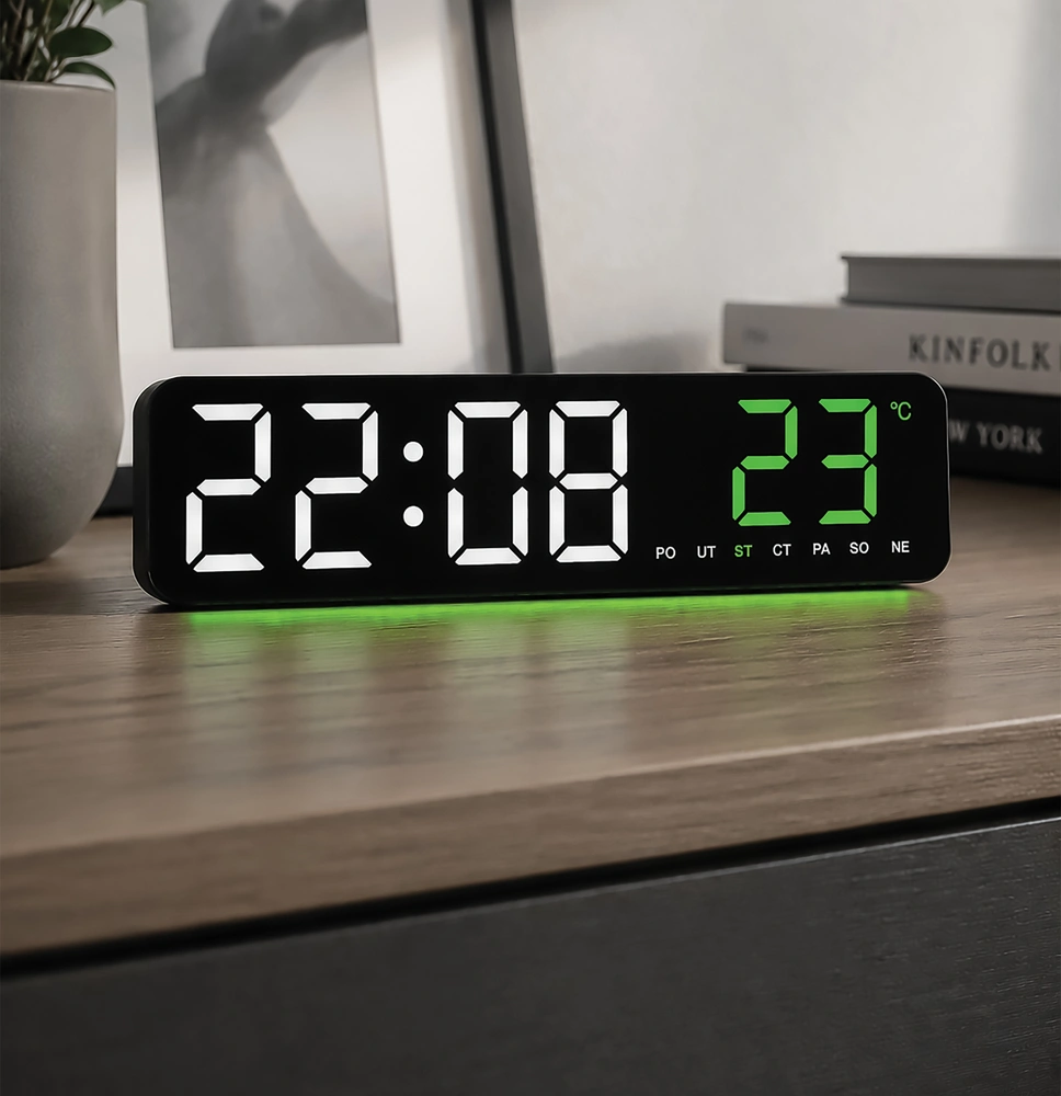 JVD Digitální budík do sítě s teploměrem a češtinou JVD SB111.3