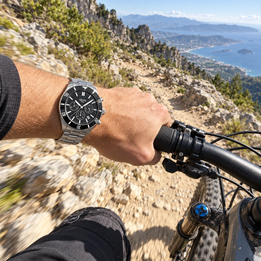 LAVVU Pánské hodinky Chronograph BRENNING s vodotěsností 200M LWM0341