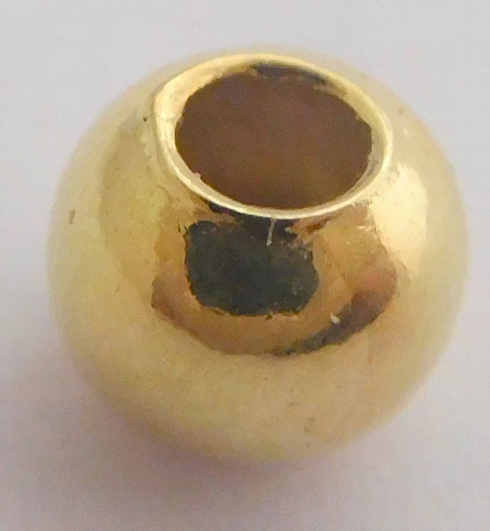 Klenoty Budín Zlatý přívěsek - zlatá kulička provlékací (korálek) na zlatý řetízek 585/0,25gr PK1Z