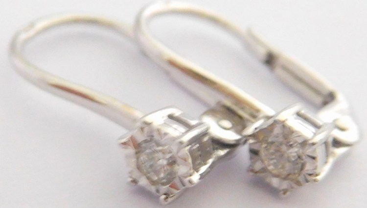 Klenoty Budín Diamantové náušnice z bílého zlata DIAMANT 2x0,18CT 585/1,47gr 3882512