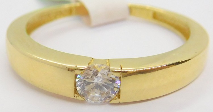 Klenoty Budín Zásnubní prstýnek ze žlutého zlata 585/1,70gr vel.50 HK1065